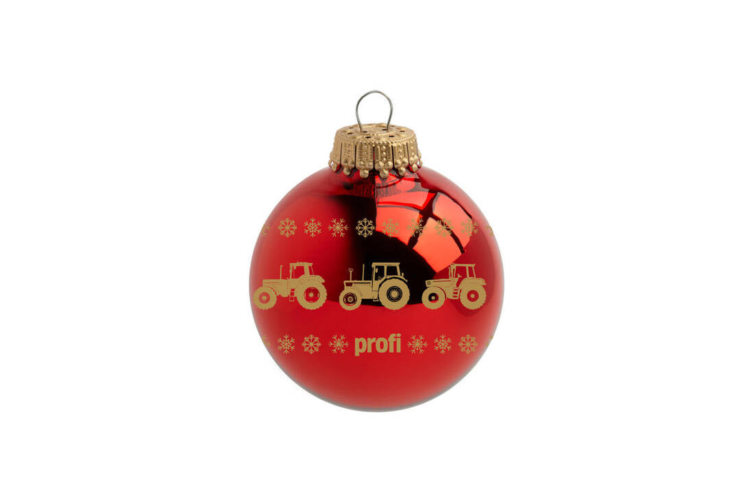 profi Weihnachtskugeln Rot/Gold 2er-Set
