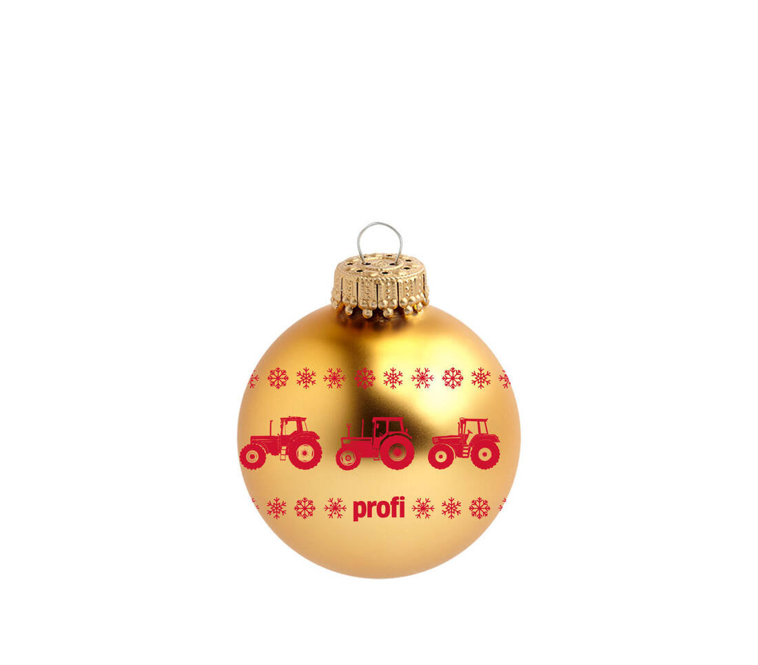 profi Weihnachtskugeln Rot/Gold 2er-Set