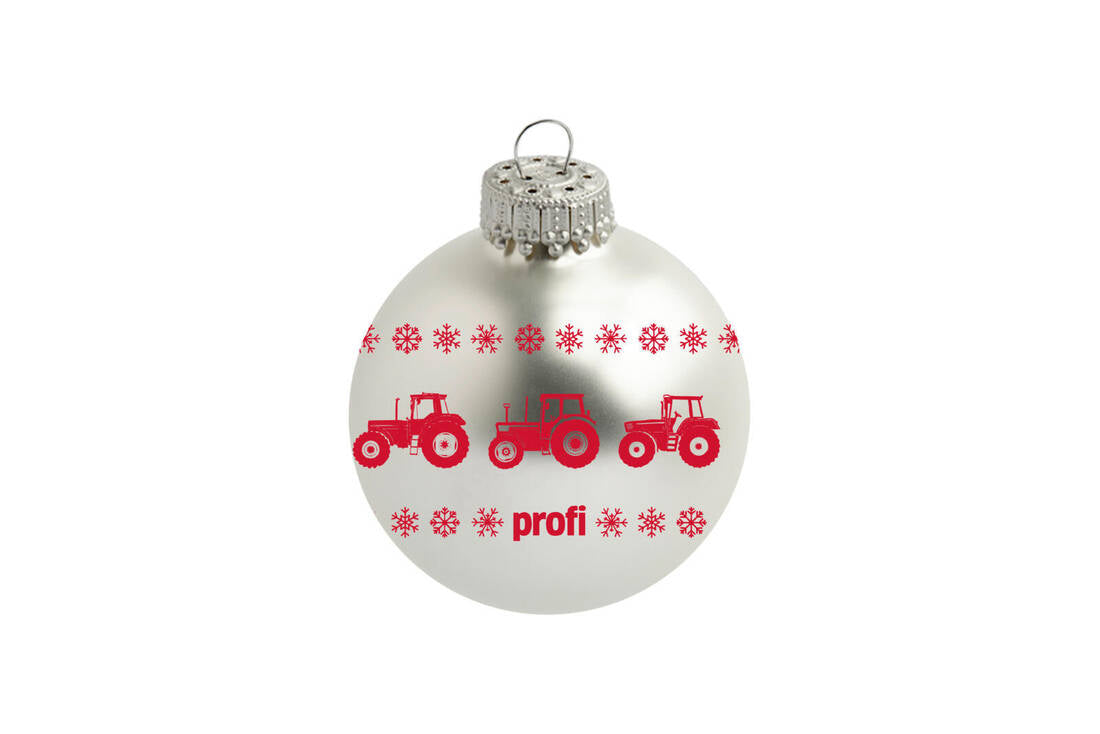 profi Weihnachtskugeln Rot/Silber 2er-Set