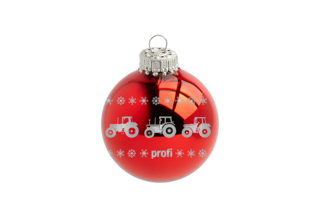 profi Weihnachtskugeln Rot/Silber 2er-Set