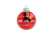 profi Weihnachtskugeln Rot/Silber 2er-Set