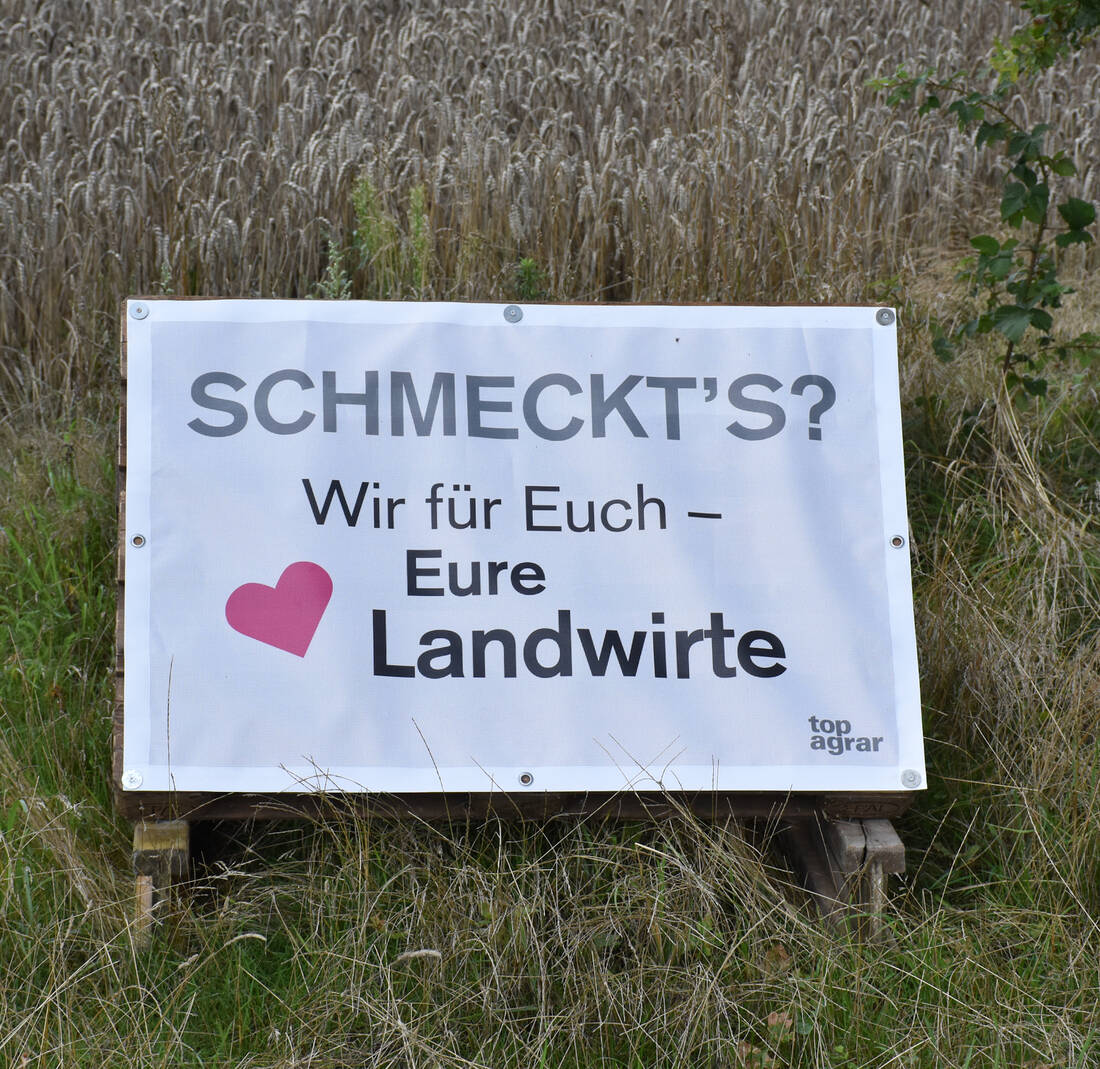top agrar Feldplakat "Schmeckt's? Wir für Euch - Eure Landwirte"