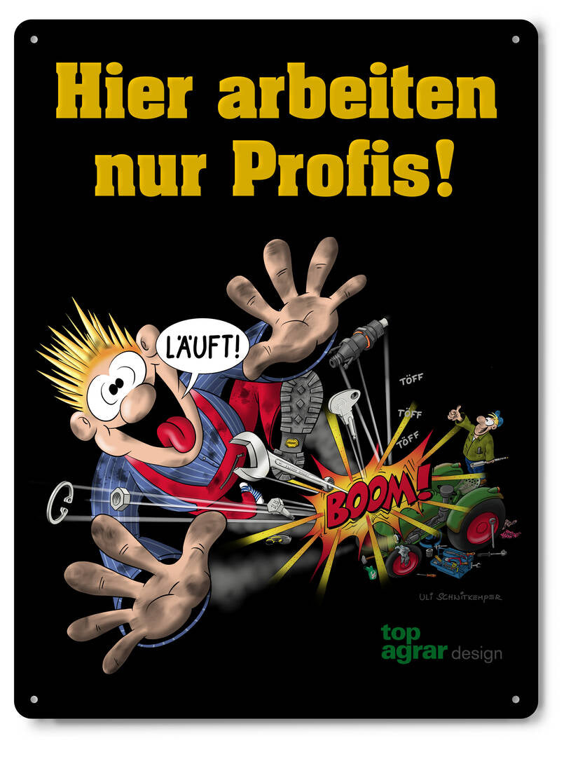 top agrar Werkstattschild "Hier arbeiten nur Profis" 2023