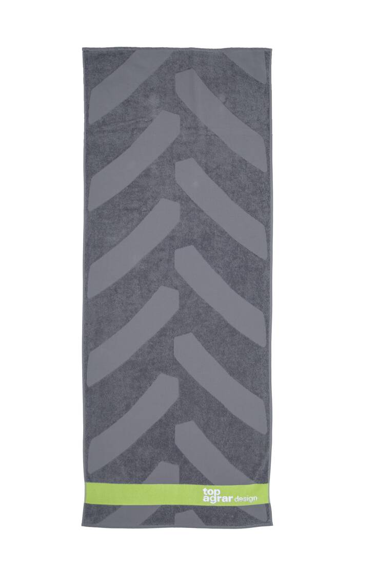 top agrar Badetuch Treckerspur grau